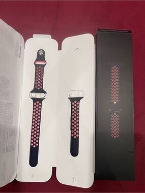 Apple Black and Pink Perforated Sport Band for Watch